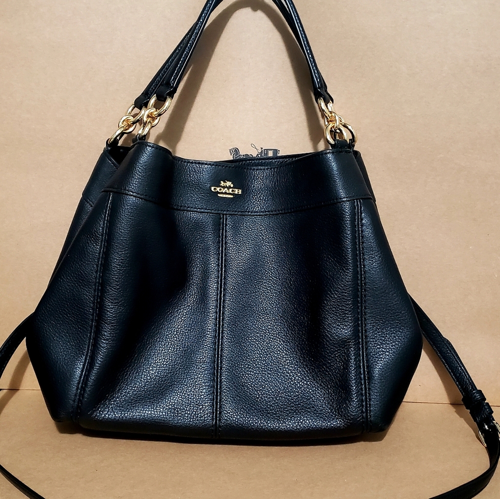 NWOT COACH Sm Lexy Crossbody Black Pebble Leather